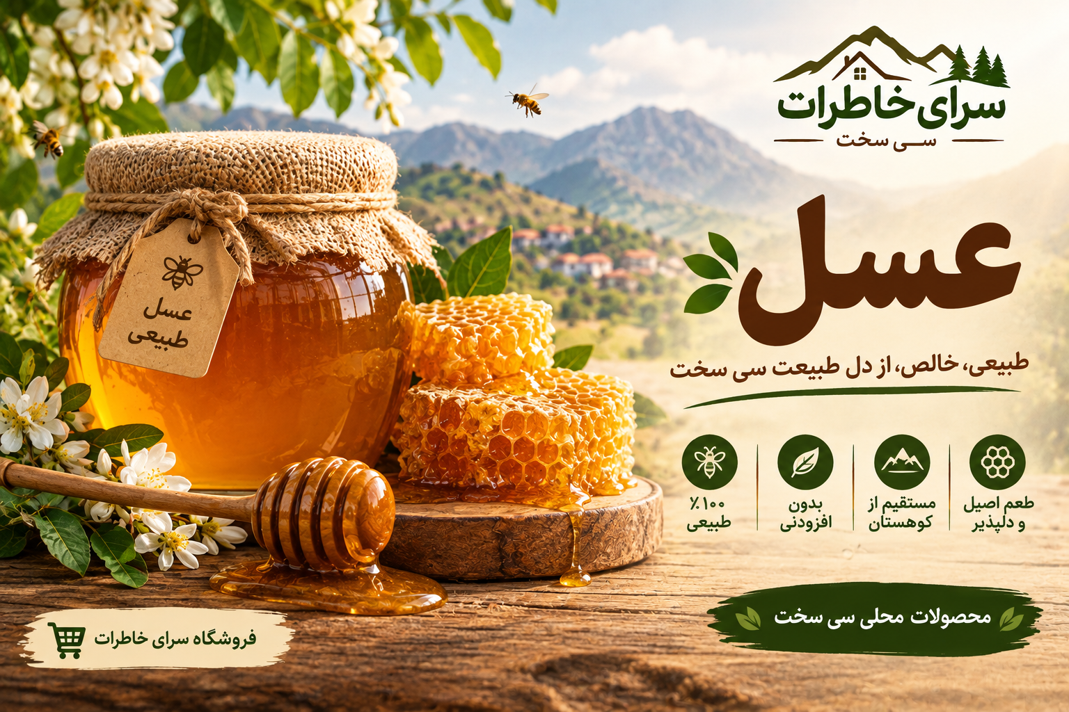 عسل طبیعی دنا؛ سوغات و محصول محلی سی‌سخت